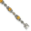 Accent Cushion Citrine Bracelet in Sterling Silver, Antiqued, 7.2 Inch - Sophia Jewelers