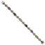 SS w/14k Multi Gem 7.5in Bracelet