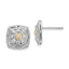 Accent Diamond Stud Earrings in Sterling Silver, 11mm Textured (0.06 ct. tw.) - Sophia Jewelers