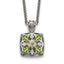Shey Couture Sterling Silver with 14K Accent 18 Inch Antiqued Diamond and Marquise Peridot Necklace