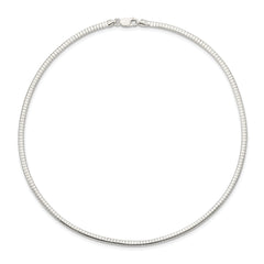 Sophia Jewelers Elegant 925 Sterling Silver Omega Necklace Polished Finish