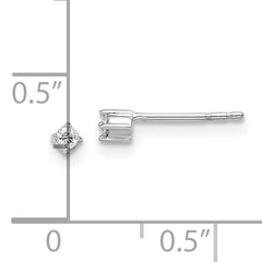 Sophia Jewelers 925 Sterling Silver Diamond Stud Earrings with Rhodium Polish