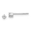 White Ice Sterling Silver Rhodium-plated Diamond Stud Post Earrings