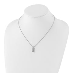 White Ice Sterling Silver Diamond Necklace with Rhodium Polished Finish
