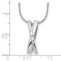 Sophia Jewelers White Ice Sterling Silver Diamond Accent Necklace