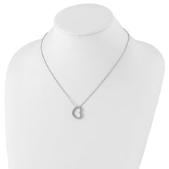 White Ice 925 Sterling Silver Diamond Heart Necklace with Extender