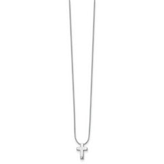 Sophia Jewelers White Ice 925 Silver Diamond Cross Necklace Gift Ready
