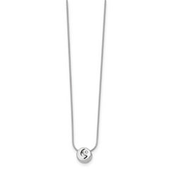Sterling Silver 925 Rhodium-Polished Diamond Necklace with Extender Gift Ready