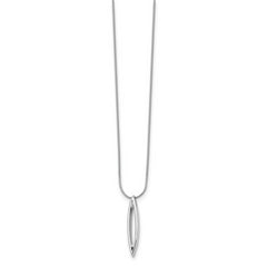 Sophia Jewelers Sterling Silver Diamond Necklace with 2 Inch Extender