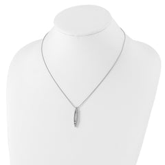 Sophia Jewelers Sterling Silver Diamond Necklace with 2 Inch Extender