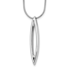 White Ice Sterling Silver Rhodium-plated 18 Inch Diamond Necklace with 2 Inch Extender