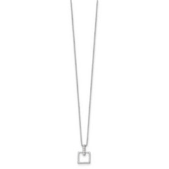 Sophia Jewelers White Ice 925 Sterling Silver Diamond Pendant Necklace