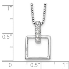 Sophia Jewelers White Ice 925 Sterling Silver Diamond Pendant Necklace