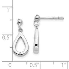 White Ice Sterling Silver Diamond Teardrop Dangle Earrings Gift Ready