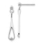White Ice Sterling Silver Rhodium-plated Diamond Post Dangle Earrings