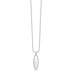Sophia Jewelers Sterling Silver Diamond Necklace with Extender, Polished Elegance