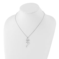 Sophia Jewelers White Ice Sterling Silver Diamond Necklace with Extender
