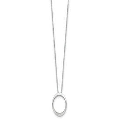 White Ice Sterling Silver Diamond Oval Pendant Necklace with Gift Box