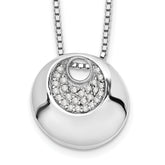 White Ice Sterling Silver Rhodium-plated 18 Inch Diamond Necklace with 2 Inch Extender