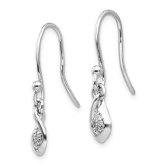 Sophia Jewelers Sterling Silver Diamond Dangle Earrings with Gift Box