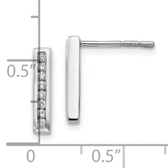 Sophia Jewelers Sterling Silver Diamond Drop Earrings Elegant Gift-Ready Design