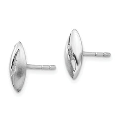 Sophia Jewelers Sterling Silver Diamond Button Earrings with Rhodium Elegance