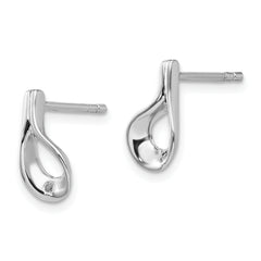Sophia Jewelers Sterling Silver Diamond Drop Earrings with Rhodium Polish