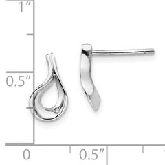 Sophia Jewelers Sterling Silver Diamond Drop Earrings with Rhodium Polish