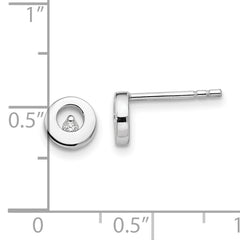 Sophia Jewelers Sterling Silver Diamond Stud Earrings Gift Ready Polished Finish