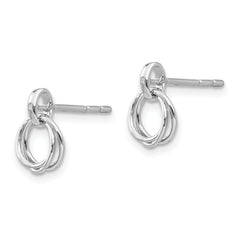 Sophia Jewelers Sterling Silver Diamond Drop Earrings with Rhodium Polish