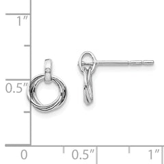 Sophia Jewelers Sterling Silver Diamond Drop Earrings with Rhodium Polish