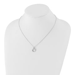 Sophia Jewelers Sterling Silver Diamond Pendant Necklace with Extender