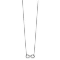 Sophia Jewelers Sterling Silver Diamond Infinity Necklace Gift Ready