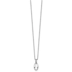 Sophia Jewelers Sterling Silver Diamond Necklace with Rhodium Plating