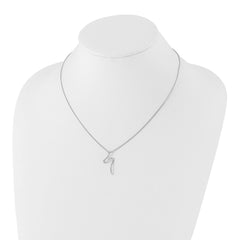 Sophia Jewelers White Ice Sterling Silver Diamond Necklace with Extender