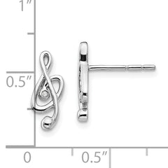 White Ice Sterling Silver Diamond Button Earrings with Rhodium Finish