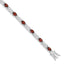 Garnet Bracelet in Sterling Silver, 6mm, 7 Inch - Sophia Jewelers