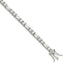 Round and Emerald-Cut Cubic Zirconia Tennis Bracelet in Sterling Silver, 7 Inch - Sophia Jewelers