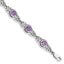 Amethyst Bracelet in Sterling Silver, 10mm, 7.2 Inch - Sophia Jewelers