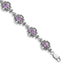 Amethyst Bracelet in Sterling Silver, 11mm, 7.5 Inch - Sophia Jewelers