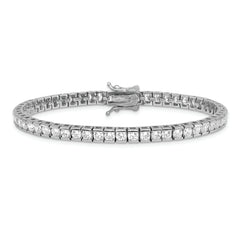 Sterling Silver Rhodium-plated CZ 7 inch Tennis Bracelet