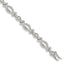 Cubic Zirconia Bracelet in Sterling Silver, Textured, 7.2 Inch - Sophia Jewelers