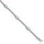 Blue Topaz Bracelet in Sterling Silver, 7mm Textured, 7 Inch - Sophia Jewelers