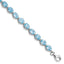 Swiss Blue Topaz Bracelet in Sterling Silver, 5mm, 7 Inch - Sophia Jewelers