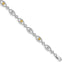 Citrine Diamond Bracelet in Sterling Silver, 4mm Textured (0.02 ct. tw.), 7 Inch - Sophia Jewelers