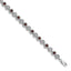 Garnet Diamond Bracelet in Sterling Silver, 5mm (0.02 ct. tw.), 7 Inch - Sophia Jewelers
