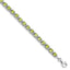 Peridot & Diamond Bracelet in Sterling Silver, 5mm (0.02 ct. tw.), 7 Inch - Sophia Jewelers