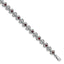 Garnet Diamond Bracelet in Sterling Silver, 7mm Textured (0.02 ct. tw.), 7 Inch - Sophia Jewelers