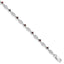 Garnet Diamond Bracelet in Sterling Silver, 3mm (0.02 ct. tw.), 7 Inch - Sophia Jewelers