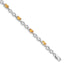 Twisted Link Citrine Bracelet in Sterling Silver, 3mm, 7 Inch - Sophia Jewelers